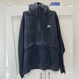 VTG Nike 1/2 zip hoodie embroidered logo black hoodie size XL Black hoodie